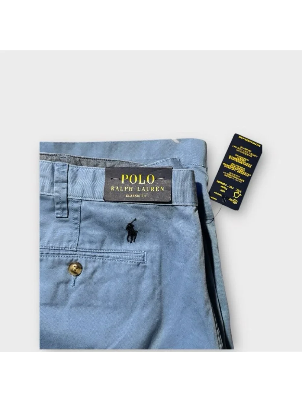 NWT Polo Ralph Lauren Men's 52 Big & Tall Shorts Stretch Classic Fit Chino Blue